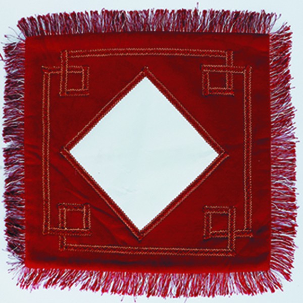 欧式酒红色菱形抱枕(图1)